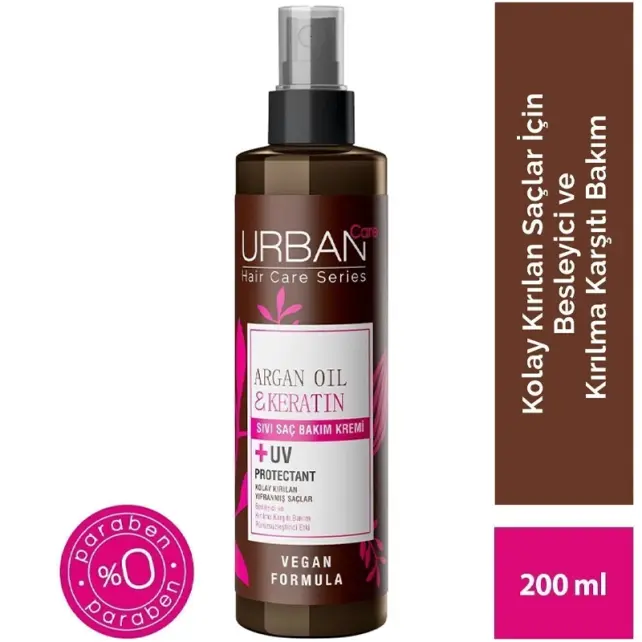 Urban Care Argan Oil & Keratin Leave-In Conditioner 200ml - 3