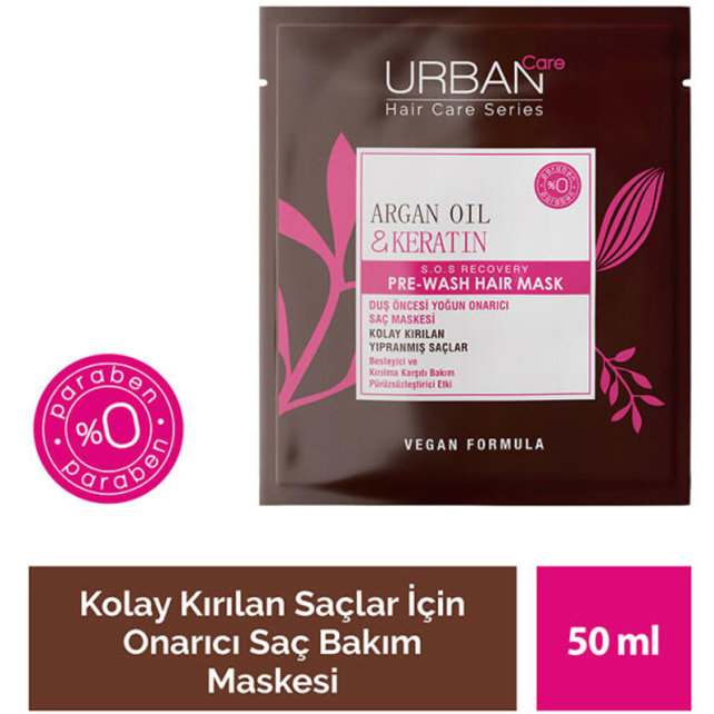 Urban Care Argan Oil & Keratin Pre Wash Hair Mask - Saç Bakım Maskesi 50ml - 3
