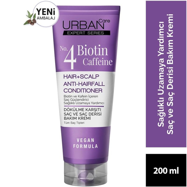 Urban Care Expert Biotin & Caffeine Conditioner - Hızlı Uzamaya Yardımcı Saç Kremi 200ml - 3