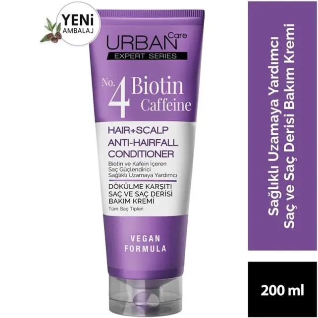 Urban Care Expert Biotin & Caffeine Conditioner - Hızlı Uzamaya Yardımcı Saç Kremi 200ml - 3
