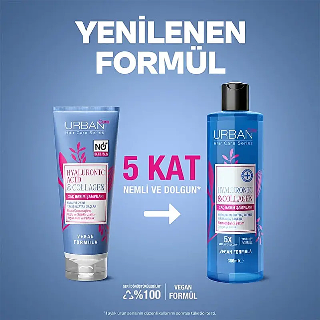 Urban Care Hyaluronic Collagen - Saç Bakım Şampuanı 350ml - 4