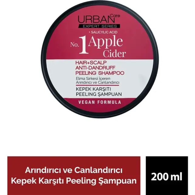Urban Care No 1 Apple Cider Anti Dandruff Peeling Shampoo - Kepek Karşıtı Peeling Şampuan 200g - 3