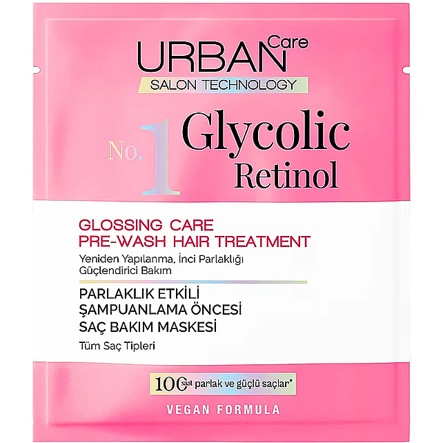 Urban Care No.1 Glycolic Retinol - Parlaklık Etkili Şampuan Öncesi Saç Bakım Maskesi 50ml - 1