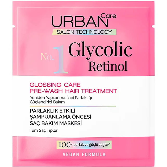 Urban Care No. 1 Glycolic Retinol - Parlaklık Etkili Şampuan Öncesi Saç Bakım Maskesi 50ml - 1