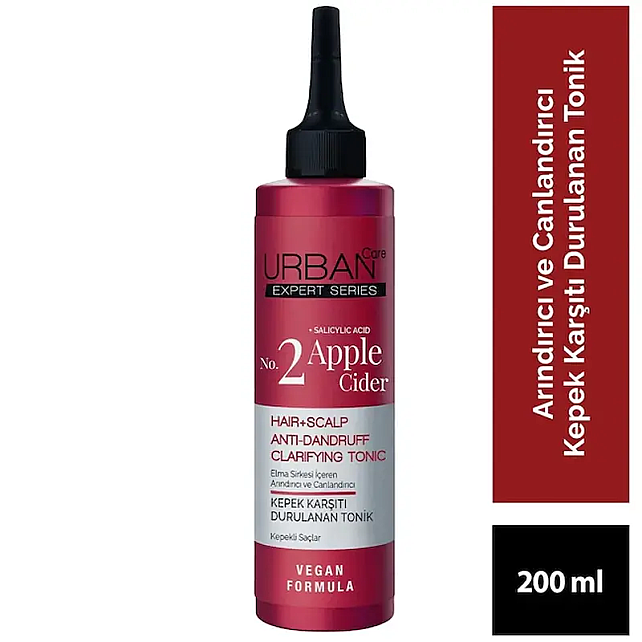 Urban Care No.2 Apple Cider Anti Dandruff Clarifying Tonic - Kepek Karşıtı Durulanan Tonik 200ml - 3