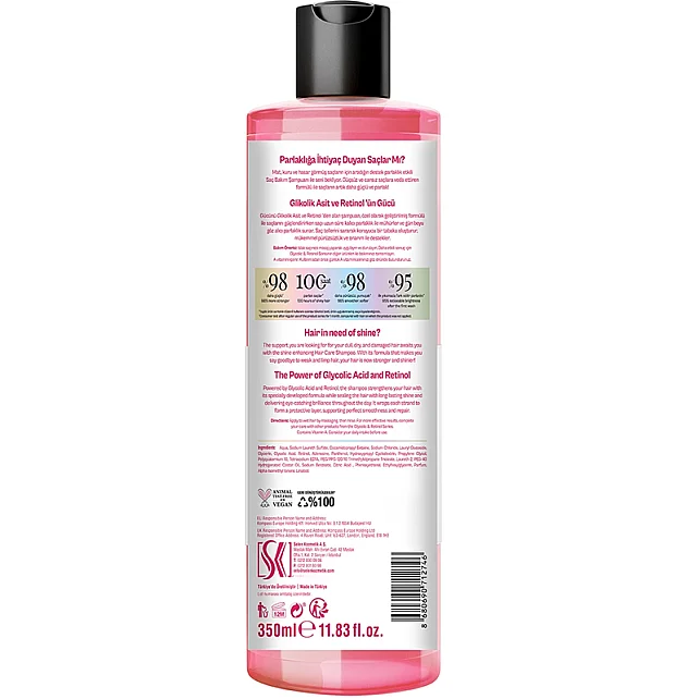 Urban Care No. 2 Glycolic Retinol - Parlaklık Etkili Onarıcı Saç Bakım Şampuanı 350ml - 2