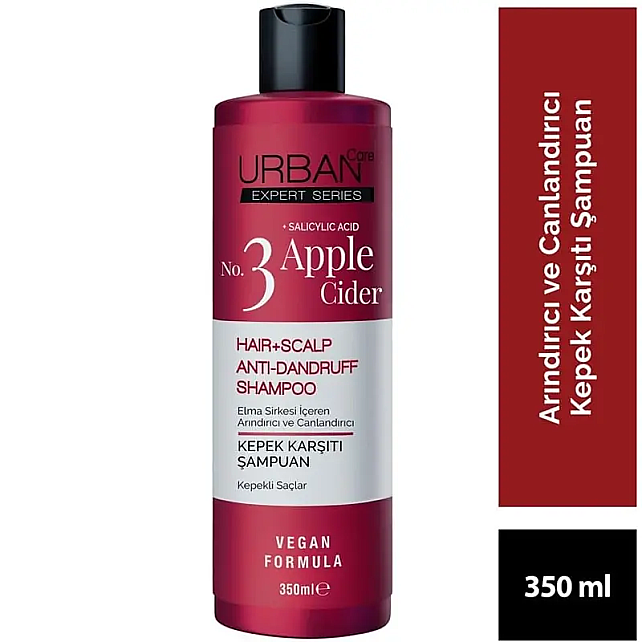 Urban Care No.3 Apple Cider Anti Dandruff Shampoo - Kepek Karşıtı Şampuan 350ml - 3