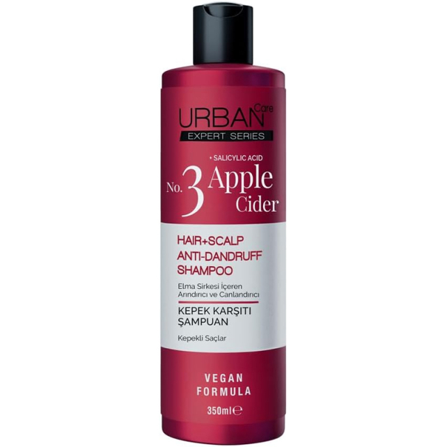 Urban Care No 3 Apple Cider Anti Dandruff Shampoo - Kepek Karşıtı Şampuan 350ml - 1