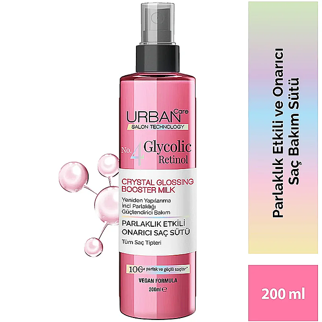 Urban Care No.4 Glycolic Retinol - Parlaklık Etkili Onarıcı Saç Bakım Sütü 200ml - 7