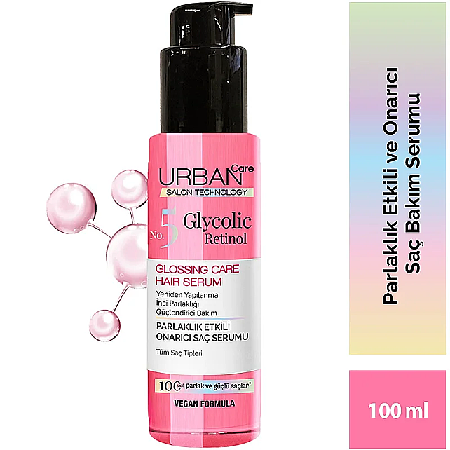 Urban Care No.5 Glycolic Retinol - Parlaklık Etkili Onarıcı Saç Bakım Serumu 100ml - 7