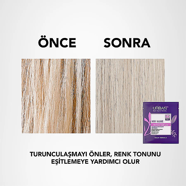 Urban Care Pre Wash Hair Mask - Turunculaşma Karşıtı Duş Öncesi Mor Saç Bakım Maskesi 50ml - 5