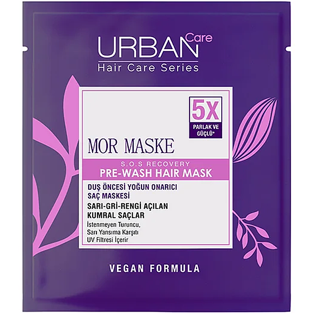 Urban Care Pre Wash Hair Mask - Turunculaşma Karşıtı Duş Öncesi Mor Saç Bakım Maskesi 50ml - 1