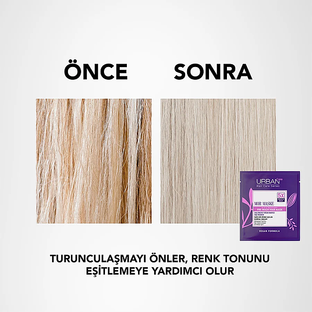 Urban Care Pre Wash Hair Mask - Turunculaşma Karşıtı Duş Öncesi Mor Saç Bakım Maskesi 50ml - 5