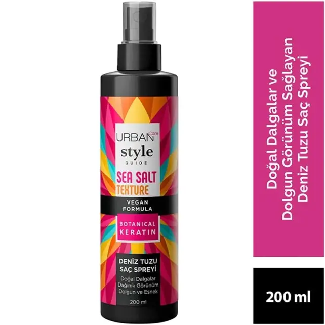 Urban Care Sea Salt Texture Botanical Keratin - Deniz Tuzu Saç Spreyi 200ml - 3