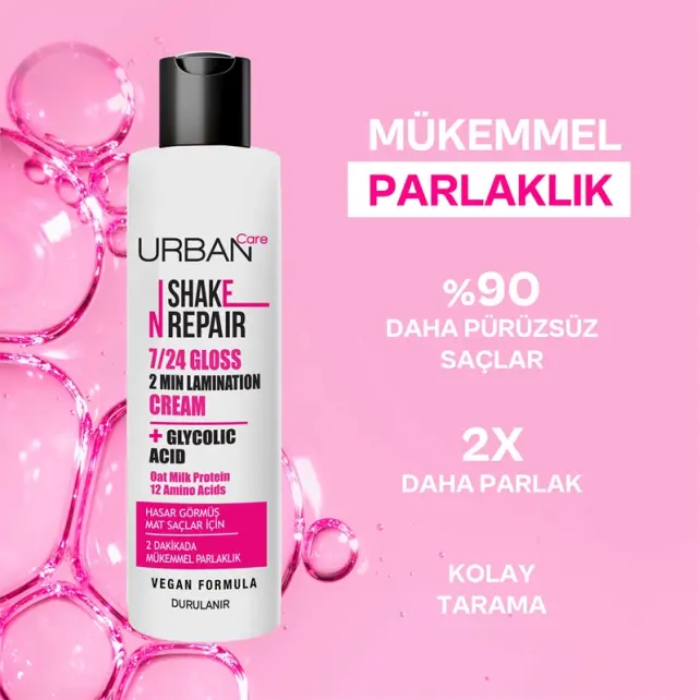 Urban Care Shake N Repair Gloss Laminasyon Cream - Parlaklık Etkili Saç Bakım Kremi 200ml - 3