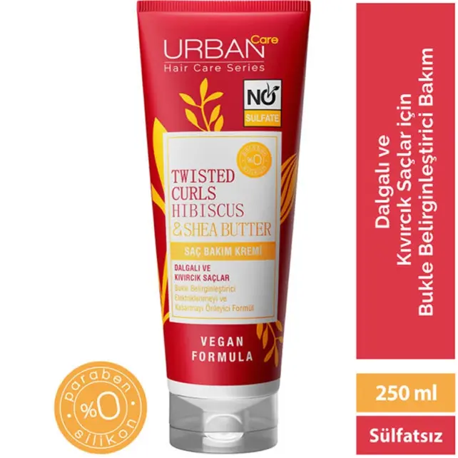 Urban Care Twisted Curls Hibiscus & Shea Butter - Bukle Belirginleştirici Saç Kremi 250ml - 3