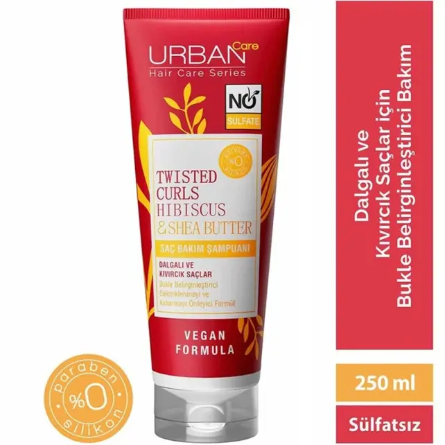 Urban Care Twisted Curls Hibiscus & Shea Butter - Bukle Belirginleştirici Saç Şampuanı 250ml - 3
