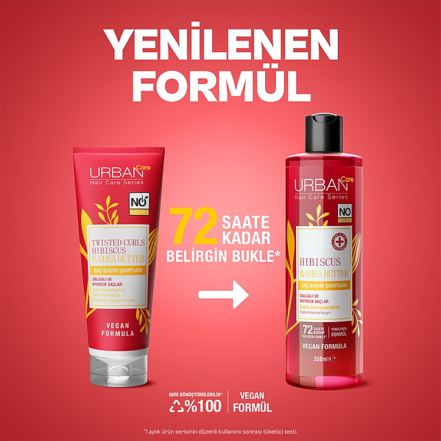 Urban Care Twisted Curls Hibiscus & Shea Butter - Bukle Belirginleştirici Şampuan 350ml - 4