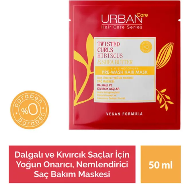 Urban Care Twisted Curls Hibiscus & Shea Butter Hair Mask - Saç Bakım Maskesi 50ml - 3