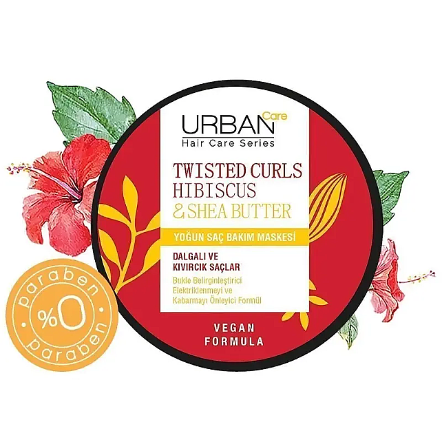 Urban Care Twisted Curls Hibiscus & Shea Butter Mask - Yoğun Saç Bakım Maskesi 230ml - 2