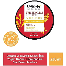 Urban Care Twisted Curls Hibiscus & Shea Butter Mask - Yoğun Saç Bakım Maskesi 230ml - 3