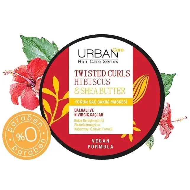 Urban Care Twisted Curls Hibiscus & Shea Butter Mask - Yoğun Saç Bakım Maskesi 230ml - 2