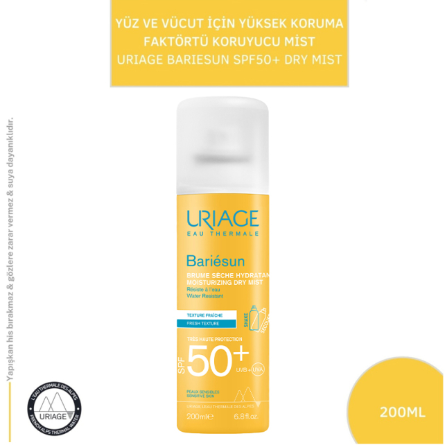 Uriage Bariesun Dry Mist SPF 50 + Güneş Koruyucu Sprey 200ml - 2