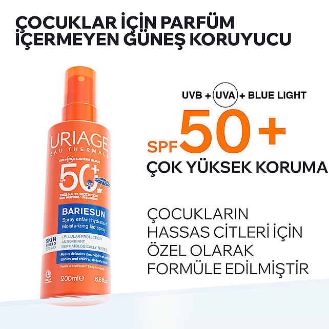 Uriage Bariesun SPF 50+ Çocuklar İçin Güneş Koruyucu Sprey 200ml - 2