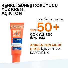 Uriage Bariesun SPF50+ Tinted Cream - Renkli Güneş Koruyucu Claire Fair Tint 50ml - 2