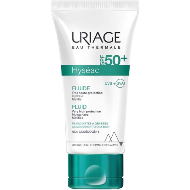 Uriage Hyseac SPF 50 Fluide - Yağlı Ciltler için Güneş Koruyucu 50ml - 1