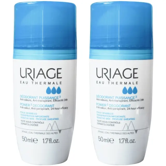 Uriage Puissance Roll On Deodorant 50mlx2 - 1