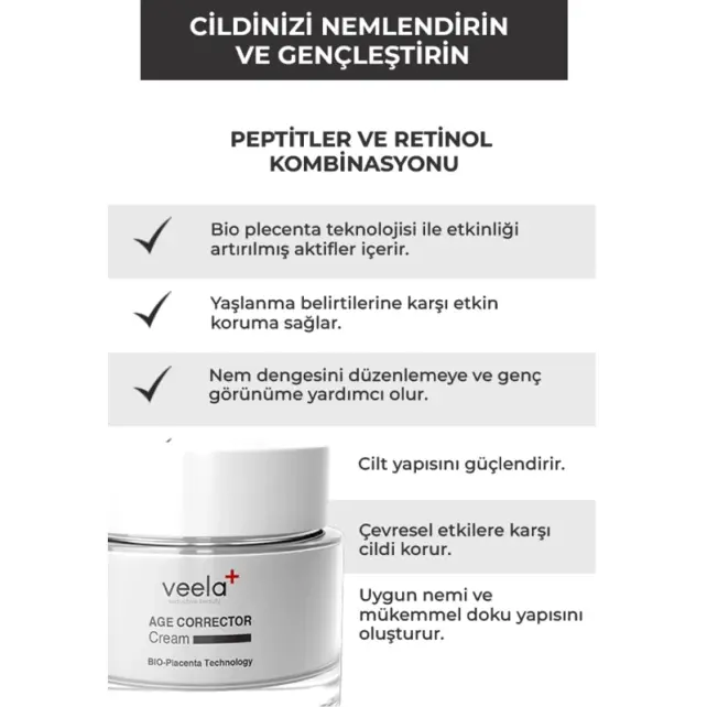 Veela Age Corrector Cream - Yaşlanma Karşıtı Bakım Kremi 50ml - 3