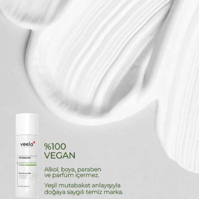 Veela Instant AC Control Cream - Akne Karşıtı Bakım Kremi 50ml - 5