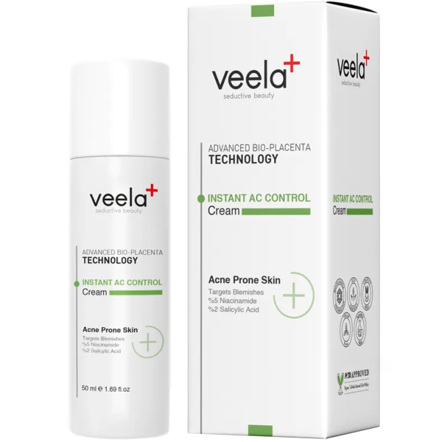 Veela Instant AC Control Cream - Akne Karşıtı Bakım Kremi 50ml - 1