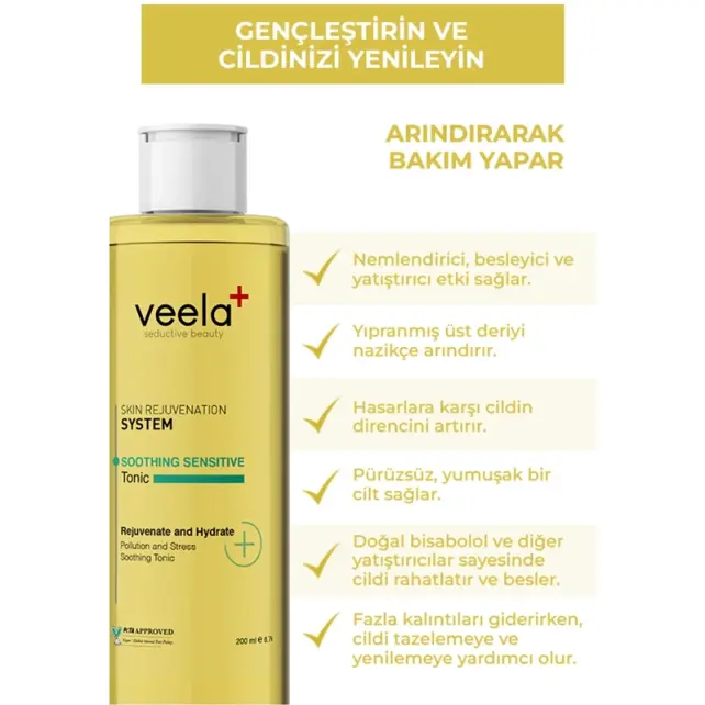 Veela Soothing Sensitive Tonic - Cilt Bakım Toniği 200ml - 3