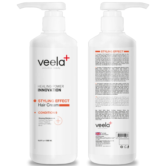 Veela Styling Effect Hair Cream - Durulanmayan Şekillendirici Bakım Kremi 500ml - 2