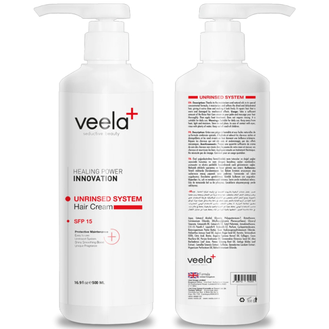 Veela Unrinsed System Hair Cream - Durulanmayan Saç Bakım Kremi 500ml - 2