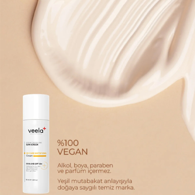 Veela UV Care Mattifying Cream SPF 50+ Matlaştırıcı Etkili Güneş Kremi 50ml - 5