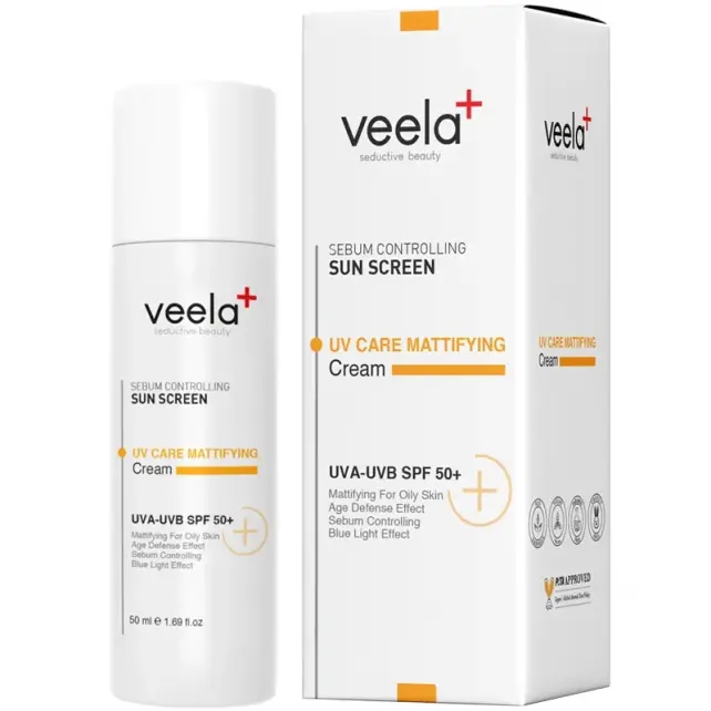 Veela UV Care Mattifying Cream SPF 50+ Matlaştırıcı Etkili Güneş Kremi 50ml - 1