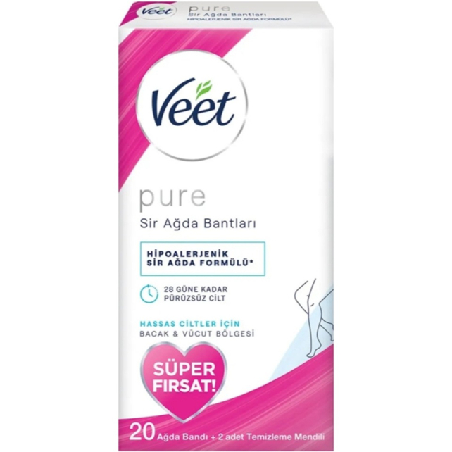 Veet Pure Sir Ağda Bantları 20 Adet - 1