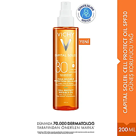 Vichy Capital Soleil Cell Protect Invisible Oil SPF 30+ Güneş Koruyucu Yağ 200ml - 7