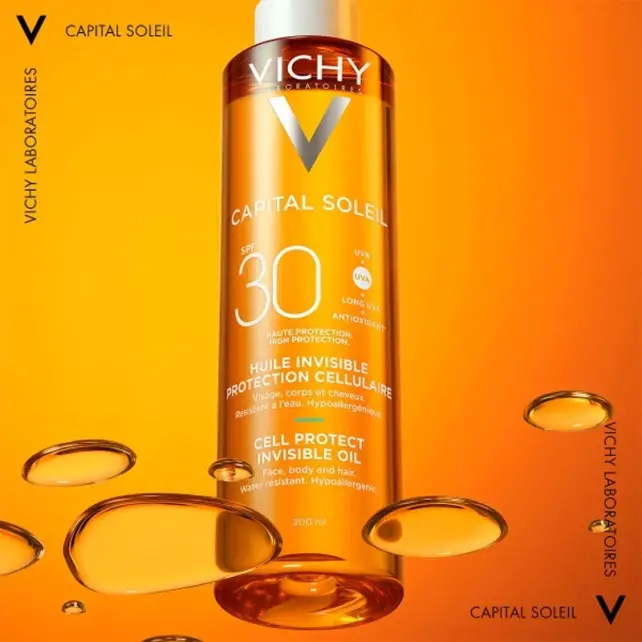 Vichy Capital Soleil Cell Protect Invisible Oil SPF 30+ Güneş Koruyucu Yağ 200ml - 3