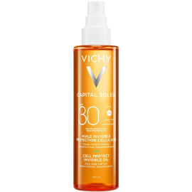 Vichy Capital Soleil Cell Protect Invisible Oil SPF30+ Güneş Koruyucu Yağ 200ml - Vichy