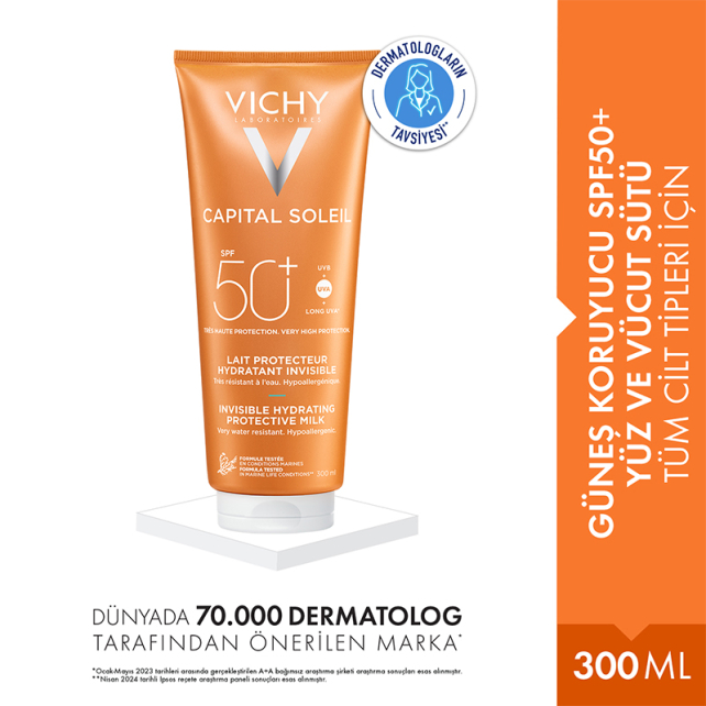 Vichy Capital Soleil Fresh Protective Milk SPF 50+ Güneş Koruyucu Süt 300ml - 2