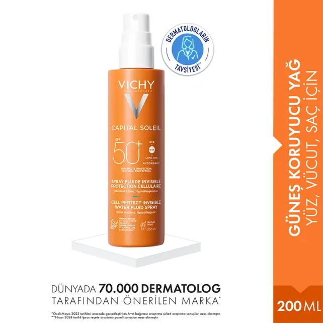 Vichy Capital Soleil SPF 50+ Spray - Güneş Koruyucu Sprey 200ml - 2