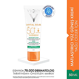 Vichy Capital Soleil SPF 50+ Matlaştırıcı Yüz Güneş Kremi 50ml - 2