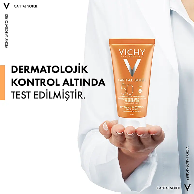 Vichy Capital Soleil SPF 50+ Mattifying Face Fluid - Yağlı Cilt Güneş Koruyucu 50ml - 5