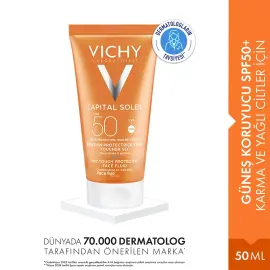 Vichy Capital Soleil SPF 50+ Mattifying Face Fluid - Yağlı Cilt Güneş Koruyucu 50ml - 2