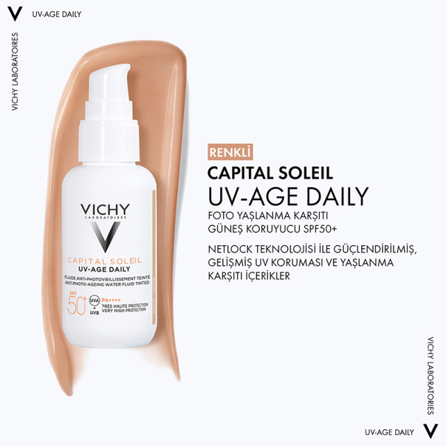 Vichy Capital Soleil UV Age Daily SPF 50+ Tinted - Yaşlanma Karşıtı Güneş Koruyucu 40ml - 3