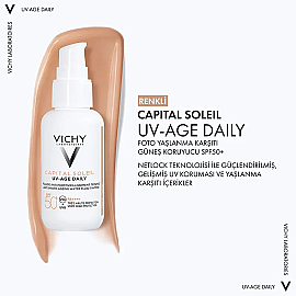 Vichy Capital Soleil UV Age Daily SPF 50+ Tinted - Yaşlanma Karşıtı Güneş Koruyucu 40ml - 3